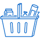 3 Ready-to-Go Grocery Baskets.
